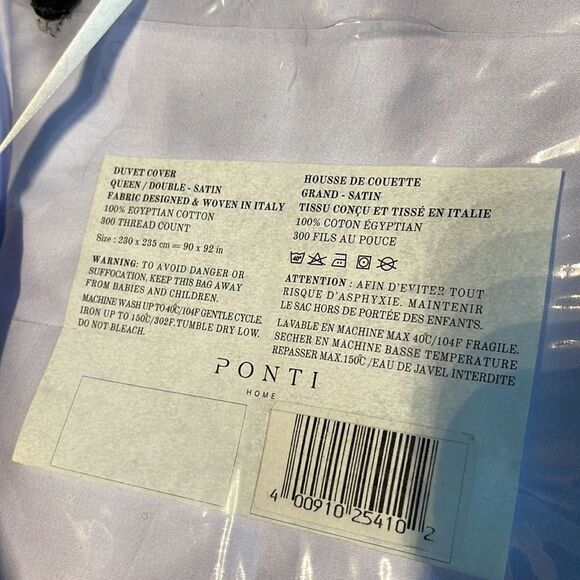 Ponti Home Duvet Covers Solids Sateen . NEW - Picture 2 of 3
